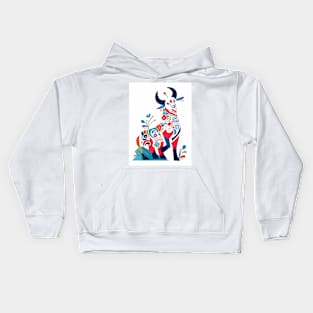 Graceful Sheep - Chinese Zodiac Design Kids Hoodie